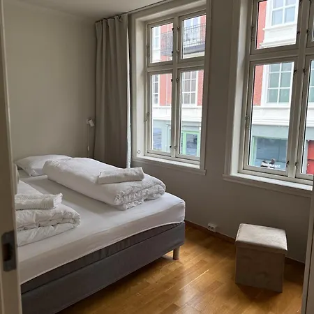 Romslig Midt I Sentrum - Komfort Med Kvalitetsenger Og Dyner شقة
